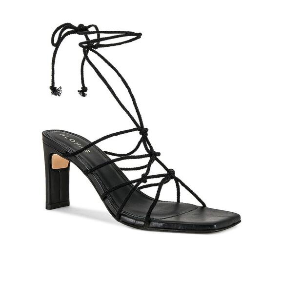 ALOHAS Unique Laced Heel in Black